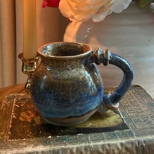 Handmade Glazed Pottery Mug – Charming Vintage Style